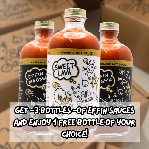 ๐ฅ Effin Sauces 3-Pack โ Triple the Spice + 1 FREE Bottle! ๐ถ๏ธ